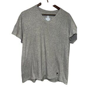 Polo Ralph Lauren T-Shirt V-Neck Gray Short Sleeve Men's Large Logo Preppy